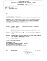 arrété municipal portant sur la règlementation de al circulation sur la commune