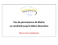 Pas de pemamence de mairie